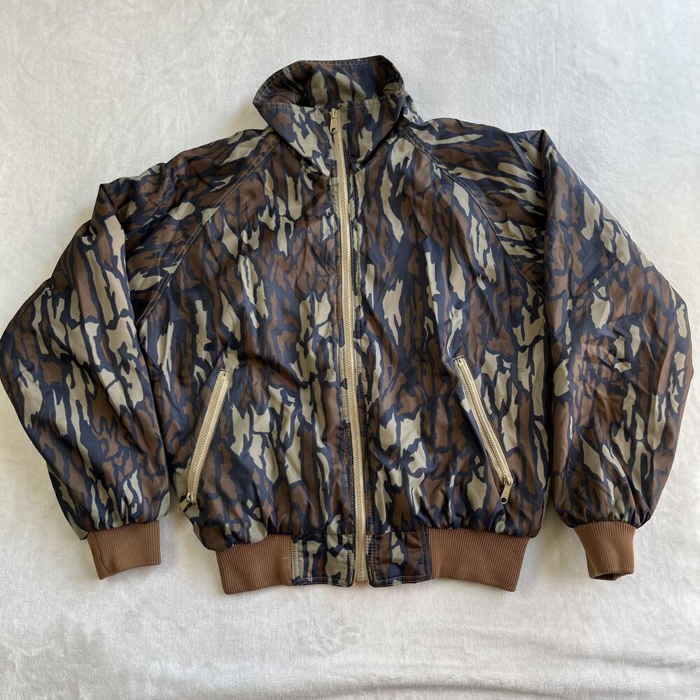 Gamehide Deerstalker Jacket Mens Medium Camo Orange Reversible Bomber Hunting
